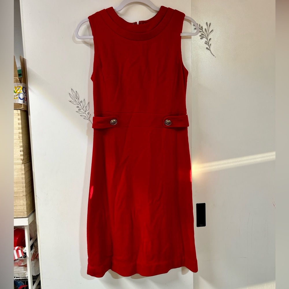 Tory Burch red wool dress